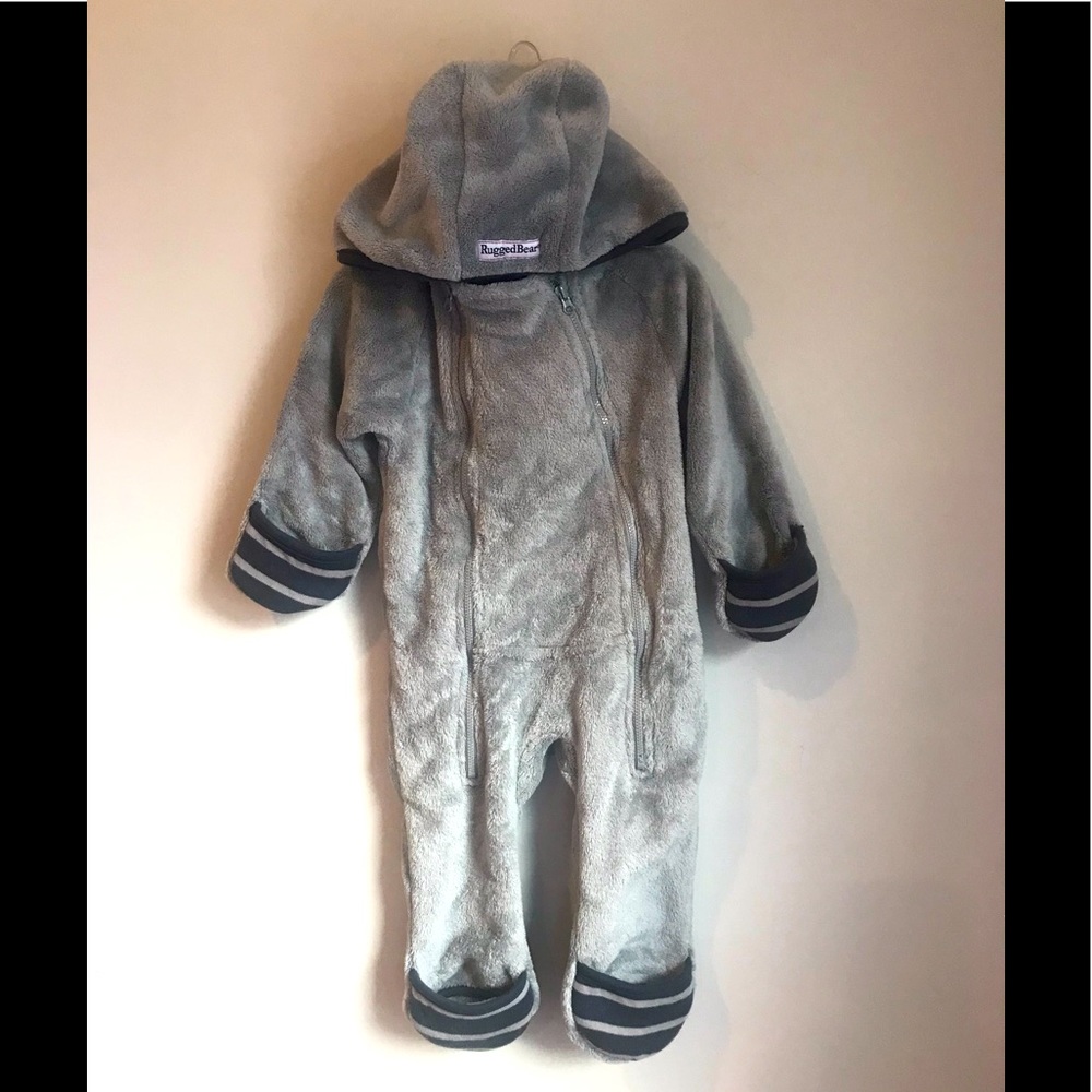 Rugged Bear double zip fleece bunting 6-9 month